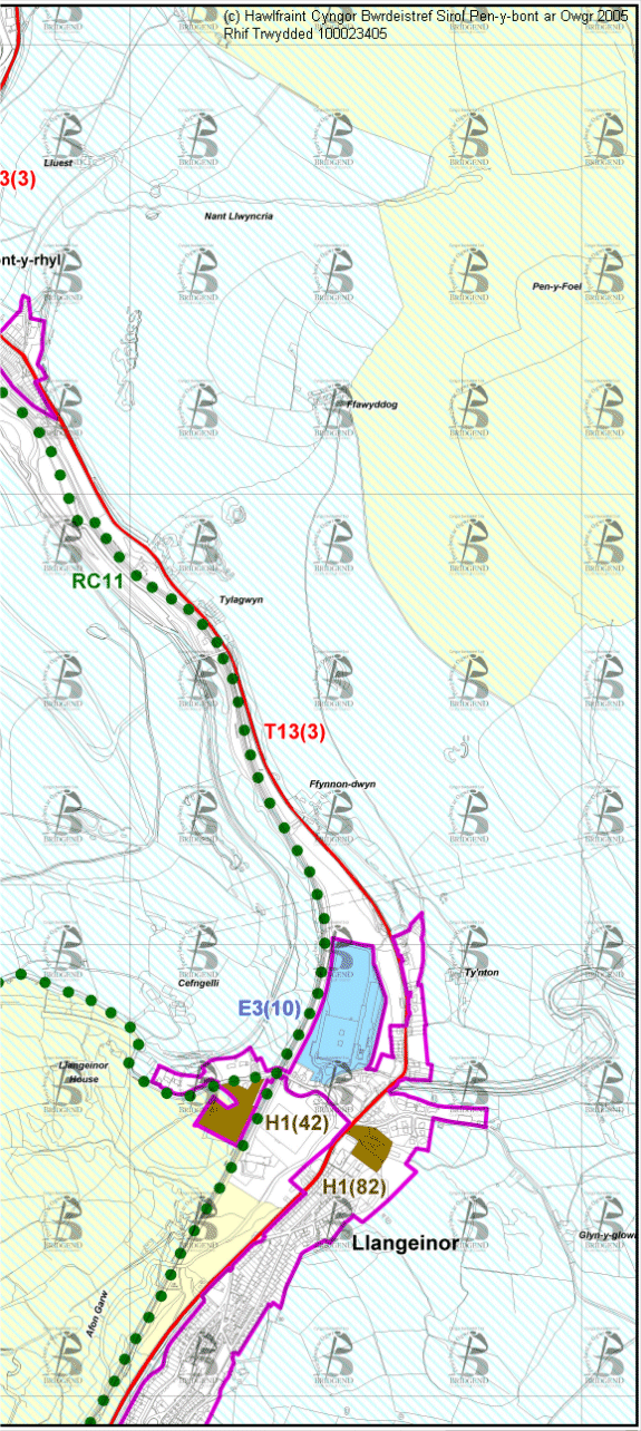 Map Cynigion 11 Dwyrain