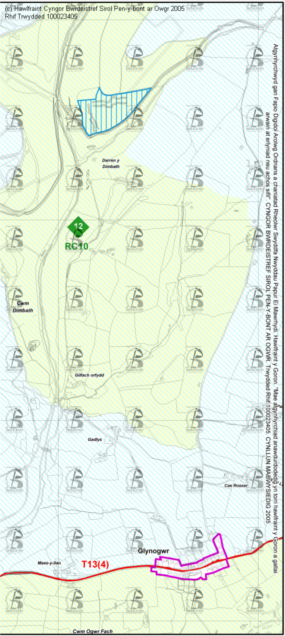 Map Cynigion 12 Dwyrain