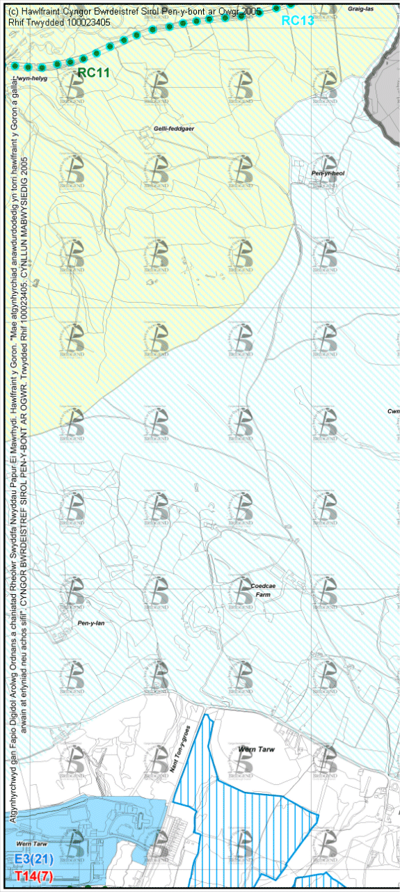 Map Cynigion 17 Gorllewin