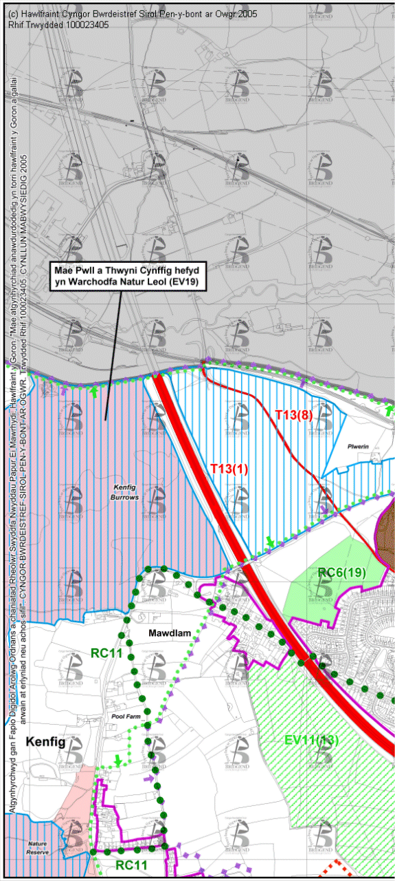 Map Cynigion 19 Gorllewin