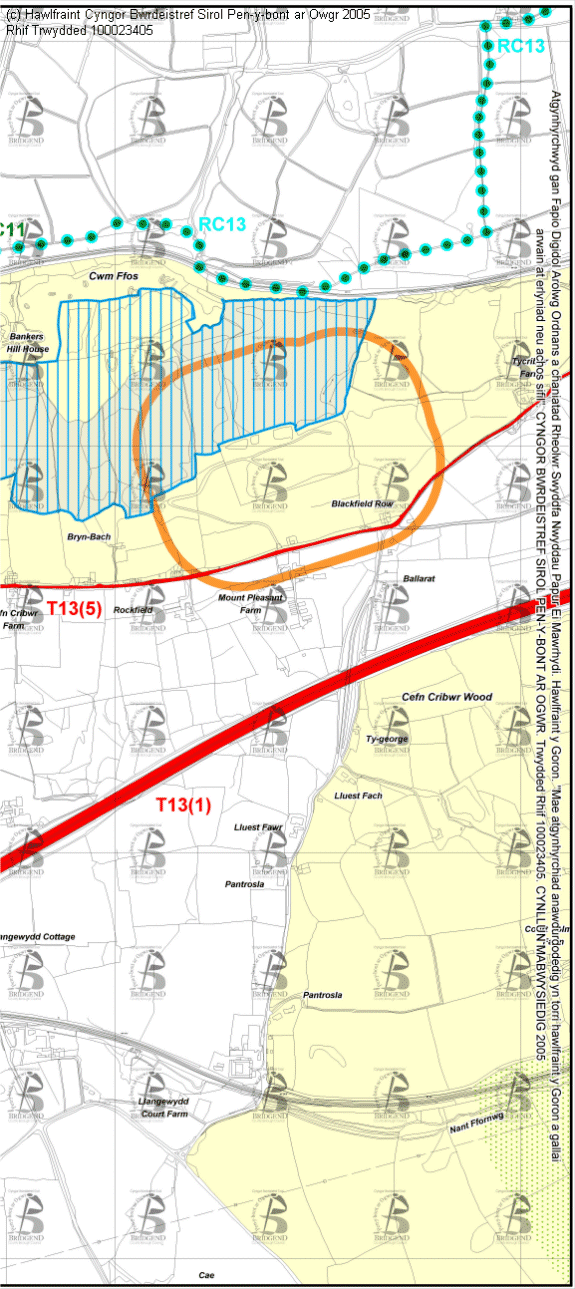 Map Cynigion 20 Dwyrain