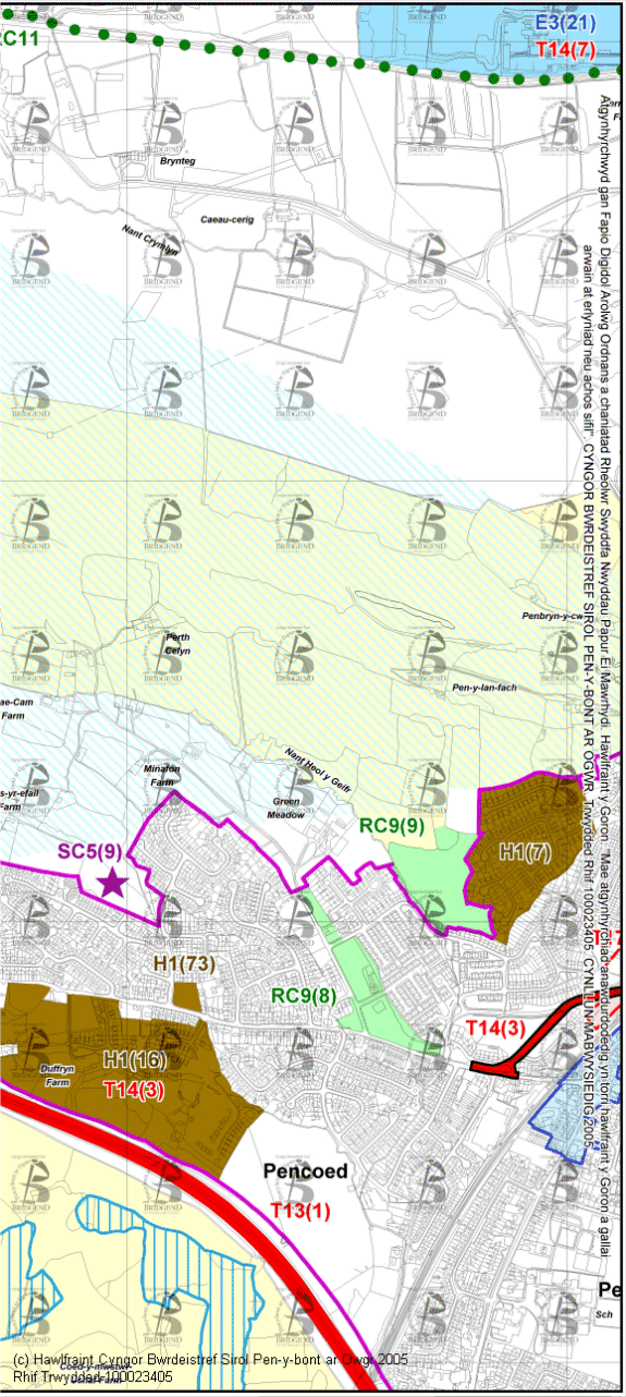 Map Cynigion 22 Dwyrain