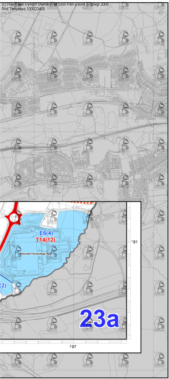 Map Cynigion 23 Dwyrain