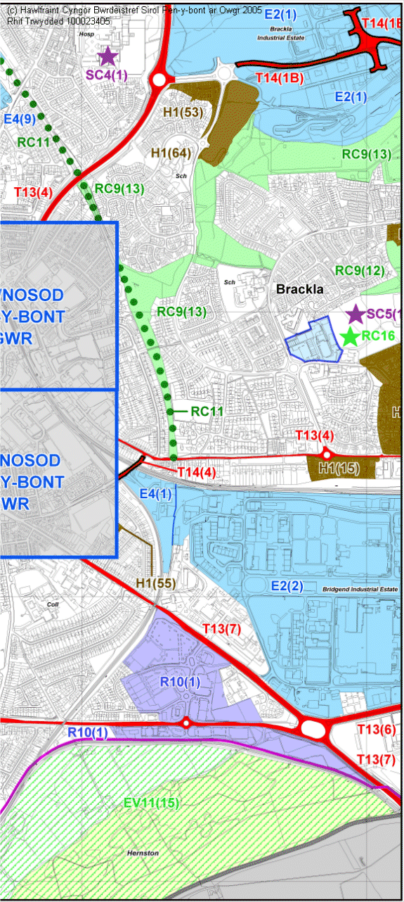 Map Cynigion 27 Dwyrain