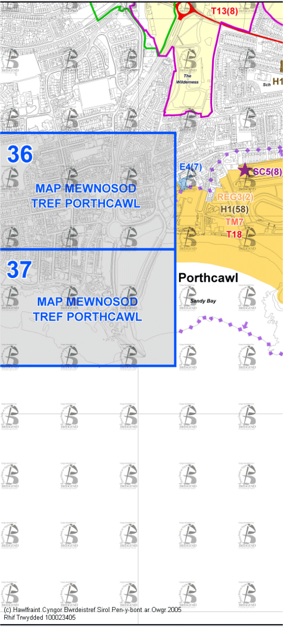 Map Cynigion 29 Canolog
