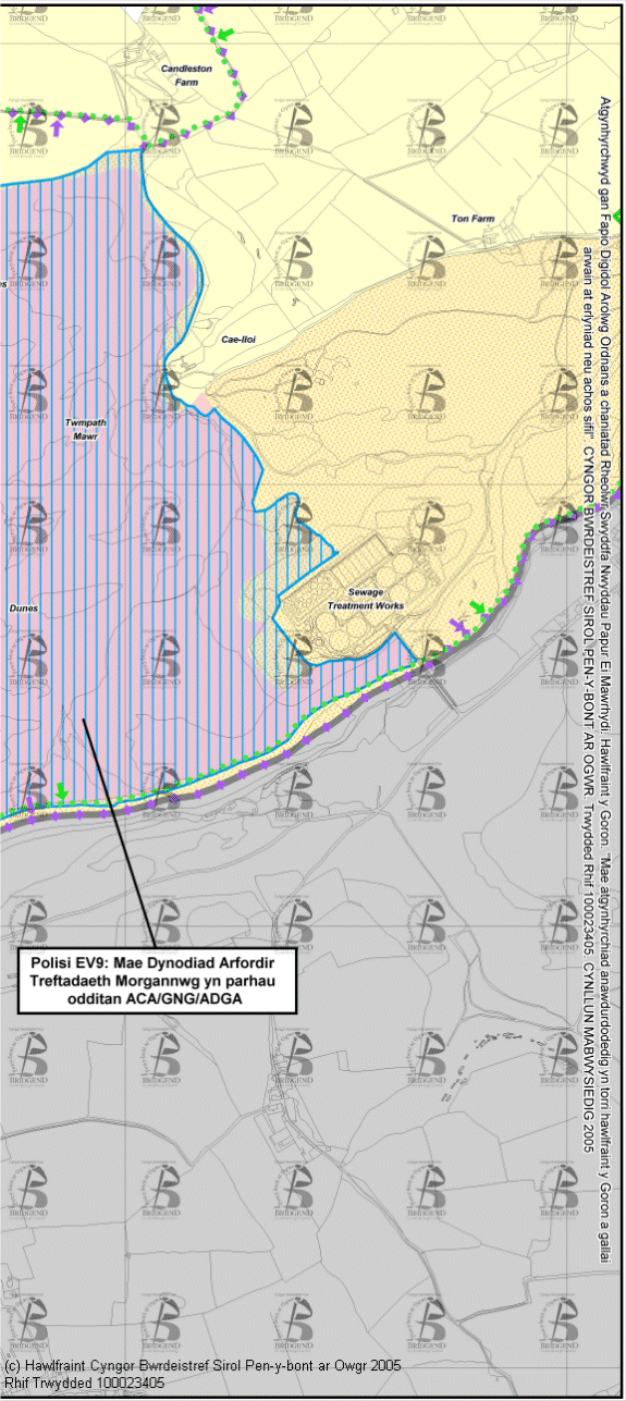 Map Cynigion 30 Dwyrain